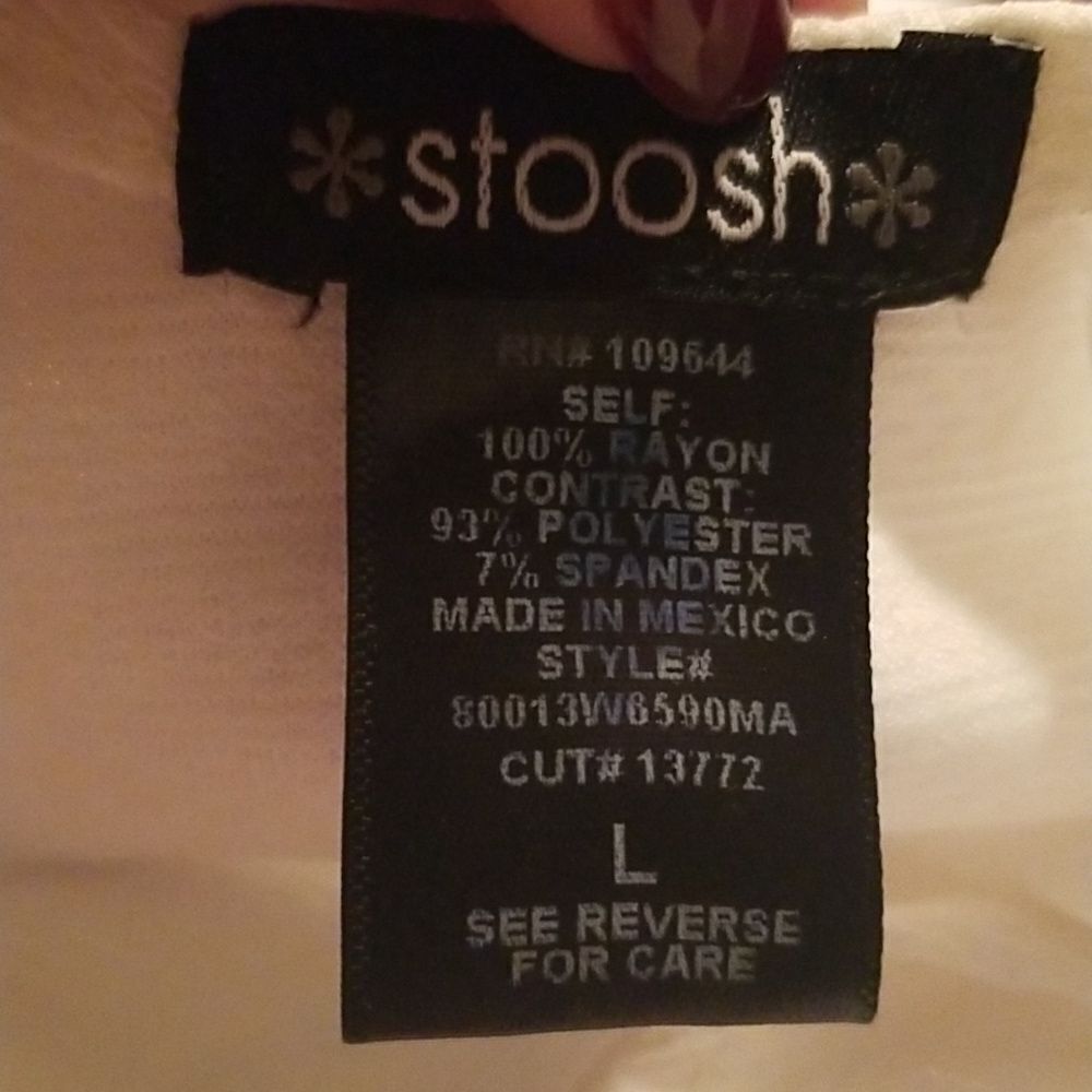 Stoosh Jumpsuit Sleeveless Solid White Top Multicolored Printed Bottom Size Lg - Picture 4 of 6